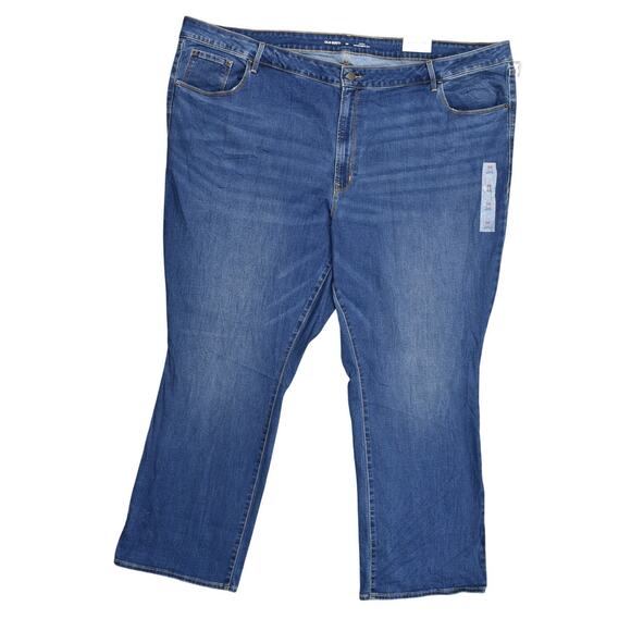 NEW Old Navy Plus Size 30 Bootcut Jeans Blue NWT Mid rise Kicker Boot Cut - Picture 1 of 9